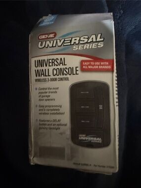 Universal Series Black Wall Console - Wireless 3-Door Control